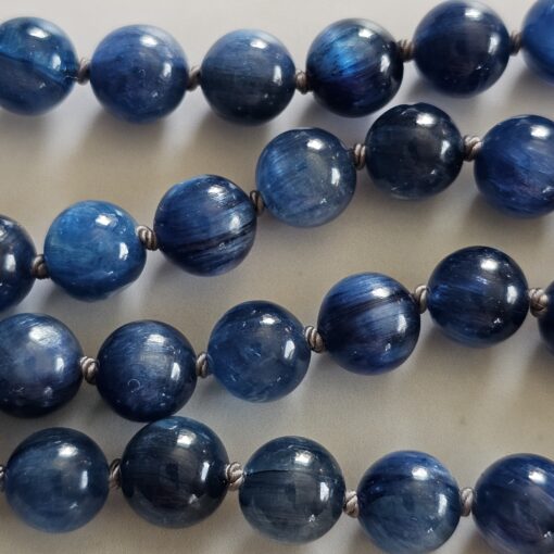 Kyanit-Mala (1) mit 925 Silberquaste und 2 Armbändern – Bild 16