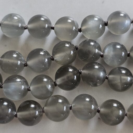 Mondstein (grau) -Mala mit grauem Achat-Anhänger und Armband – Bild 16