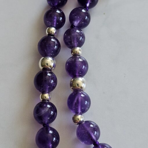 Amethyst (dunkel) -Mala mit dunklem Amethyst-Anhänger und Armband – Bild 17