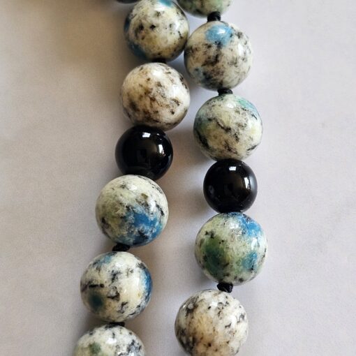 K2-Obsidian-Mala mit Obsidian-Anhänger – Bild 17