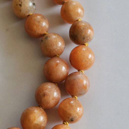 Calcit (orangefarben und gelb) -Mala mit gelbem Calcit-Donut und Armband – Bild 18