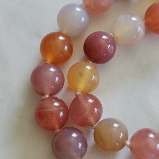 Achat („Yanyuan Achat“) -Mala mit Edelstahlanhänger und Armband – Bild 19