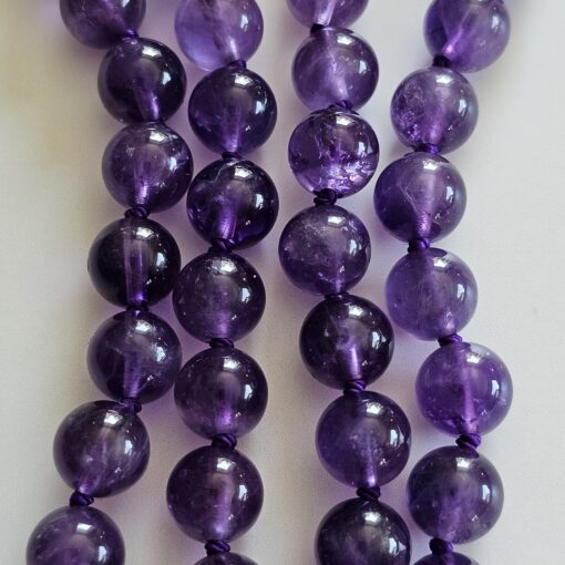 Amethyst (dunkel) -Mala mit dunklem Amethyst-Anhänger und Armband – Bild 2