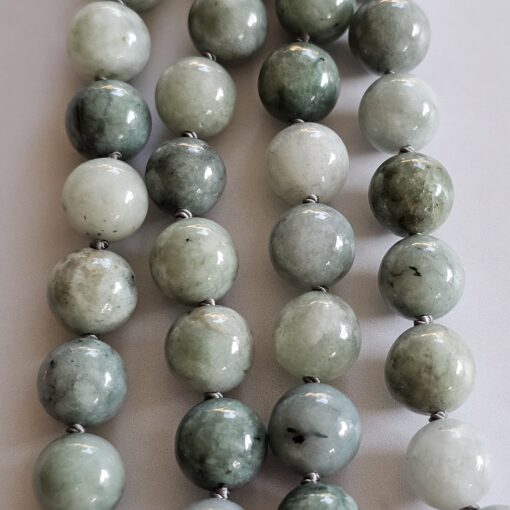 Jade (Burma Jade) -Mala (2b) mit Donut aus Burma Jade und Armband – Bild 2