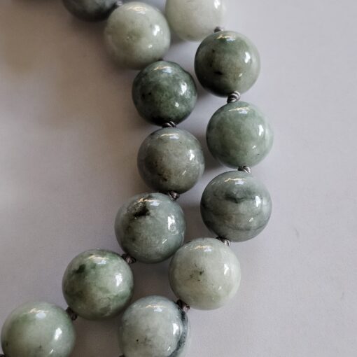 Jade (Burma Jade) -Mala (2b) mit Donut aus Burma Jade und Armband – Bild 20
