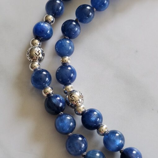 Kyanit-Mala (1) mit 925 Silberquaste und 2 Armbändern – Bild 20