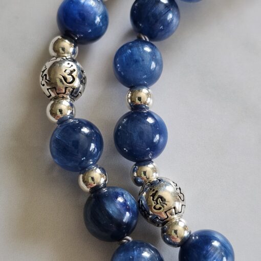 Kyanit-Mala (1) mit 925 Silberquaste und 2 Armbändern – Bild 21