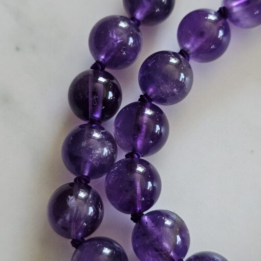 Amethyst (dunkel) -Mala mit dunklem Amethyst-Anhänger und Armband – Bild 21