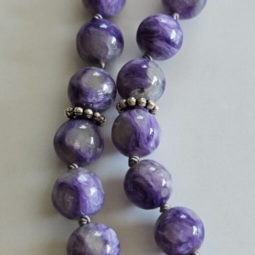 Charoit-"Adlerauge"-Mala mit Charoit-Anhänger und Armband – Bild 22