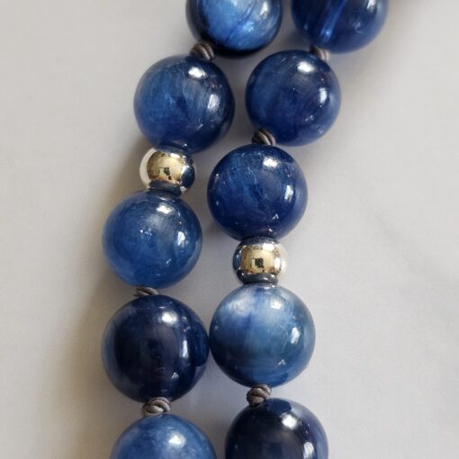 Kyanit-Mala (1) mit 925 Silberquaste und 2 Armbändern – Bild 22