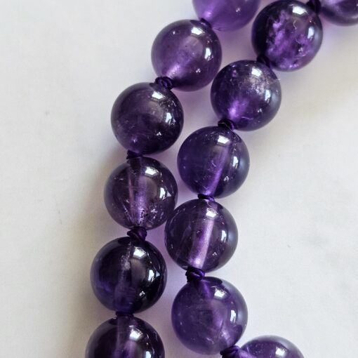Amethyst (dunkel) -Mala mit dunklem Amethyst-Anhänger und Armband – Bild 22