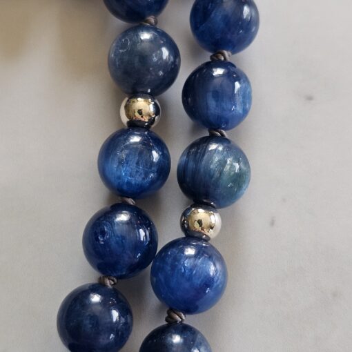 Kyanit-Mala (1) mit 925 Silberquaste und 2 Armbändern – Bild 23