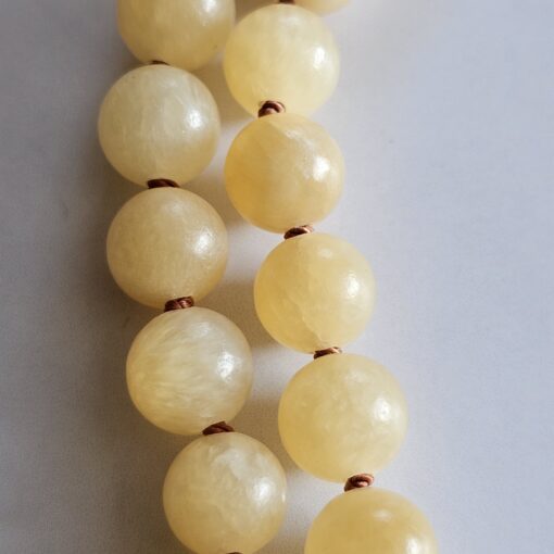 Calcit (gelb) -Kupfer-Mala mit orangefarbenem Aventurinquarz-Donut und Armband – Bild 23