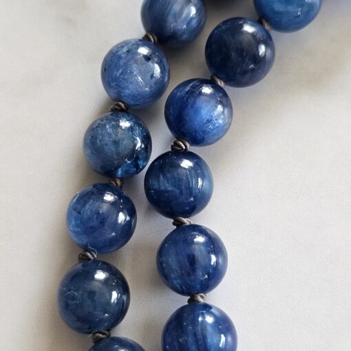 Kyanit-Mala (1) mit 925 Silberquaste und 2 Armbändern – Bild 24