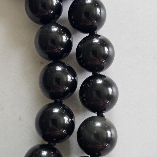 Obsidian („Regenbogen-Obsidian“) -Mala (3) mit „Regenbogen-Obsidian“-Anhänger und Armband – Bild 23