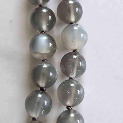 Mondstein (grau) -Mala mit grauem Achat-Anhänger und Armband – Bild 25