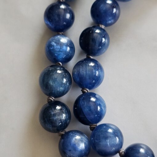 Kyanit-Mala (1) mit 925 Silberquaste und 2 Armbändern – Bild 25