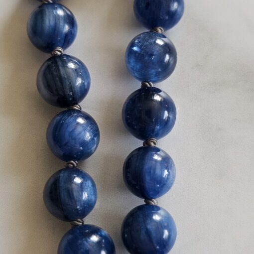 Kyanit-Mala (1) mit 925 Silberquaste und 2 Armbändern – Bild 26