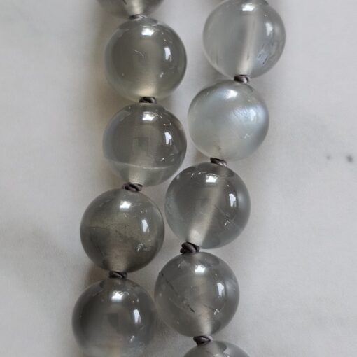 Mondstein (grau) -Mala mit grauem Achat-Anhänger und Armband – Bild 26