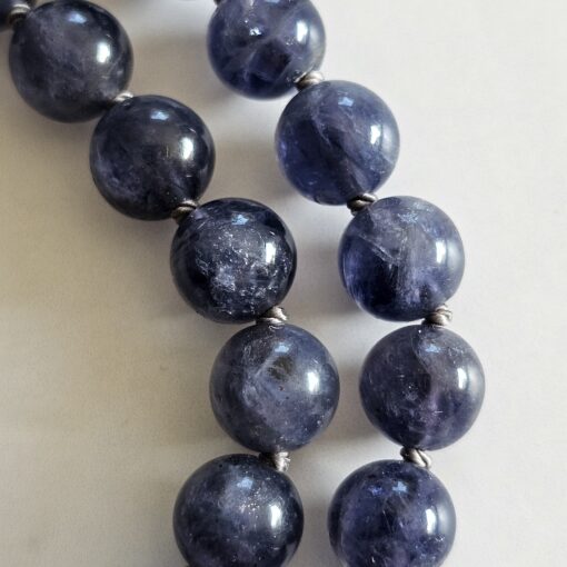 Iolith (Cordierit) -Bergkristall (facettiert) -Mala mit Iolith-Anhänger und Armband – Bild 26