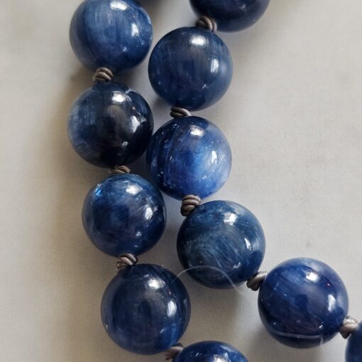 Kyanit-Mala (1) mit 925 Silberquaste und 2 Armbändern – Bild 27