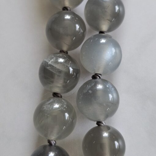 Mondstein (grau) -Mala mit grauem Achat-Anhänger und Armband – Bild 28