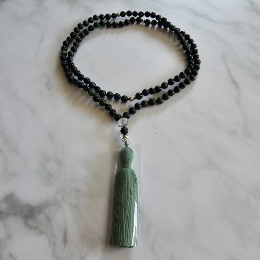 Fuchsit-Mala (2) mit Baumwollquaste – Bild 3