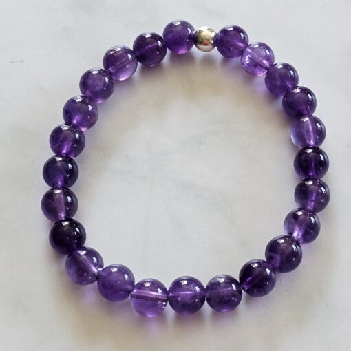 Amethyst (dunkel) -Mala mit dunklem Amethyst-Anhänger und Armband – Bild 4
