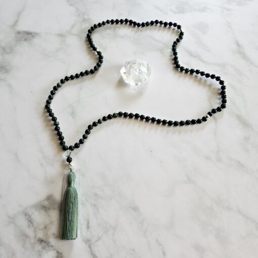 Fuchsit-Mala (2) mit Baumwollquaste – Bild 5
