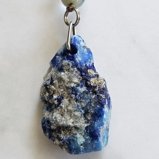 Afghanit-Mala (2) mit Afghanit-Anhänger (Rohstein) – Bild 6