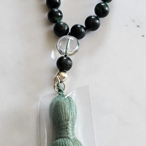 Fuchsit-Mala (2) mit Baumwollquaste – Bild 7