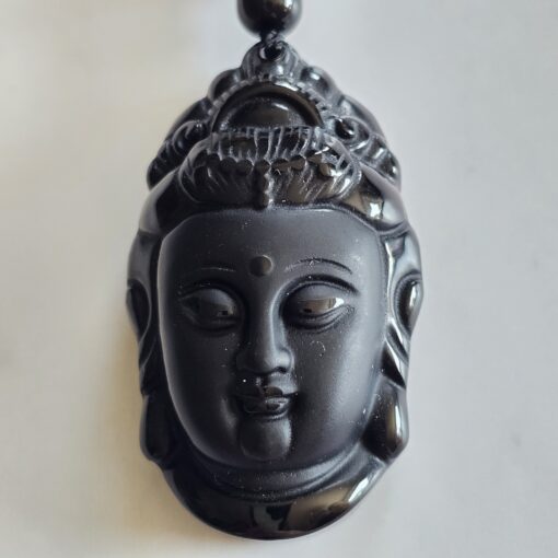 K2-Obsidian-Mala mit Obsidian-Anhänger – Bild 7