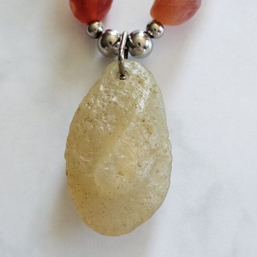Achat („Gobi-Achat“) -Achat (weiß) -Mala (2) mit „Gobi-Achat“-Anhänger – Bild 7