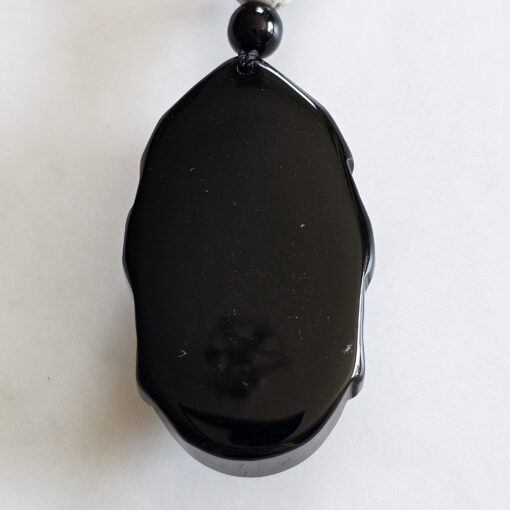 K2-Obsidian-Mala mit Obsidian-Anhänger – Bild 8