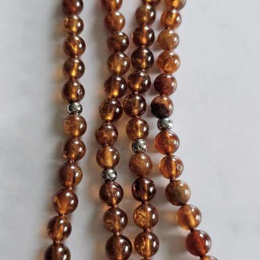 Spessartin (Granat) -Mala mit Hessonit (Granat) -Anhänger – Bild 9