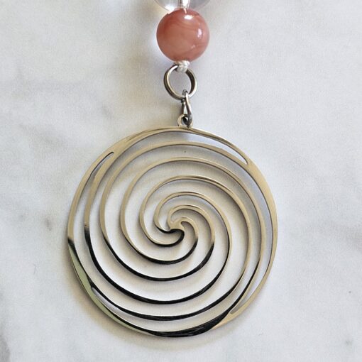 Achat („Yanyuan Achat“) -Mala mit Edelstahlanhänger und Armband – Bild 9