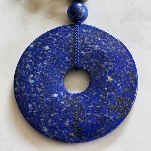 Lapislazuli-Pyrit-Mala (2) mit Lapislazuli-Donut und Armband – Bild 9