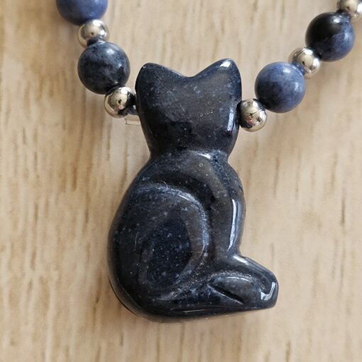 Dumortierit-Mala mit Dumortierit-Katze – Bild 8