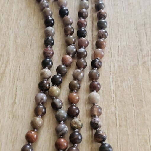 Mala aus versteinertem Holz (3) mit Baumwollquaste – Bild 8