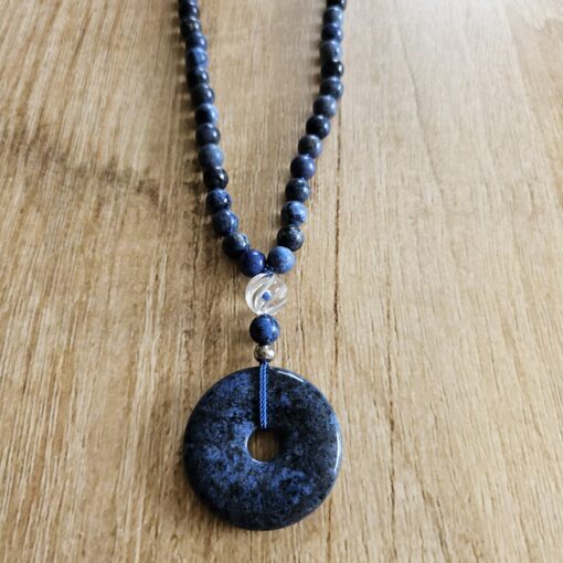 Dumortierit-Mala (2) mit Dumortierit-Donut und Armband – Bild 8