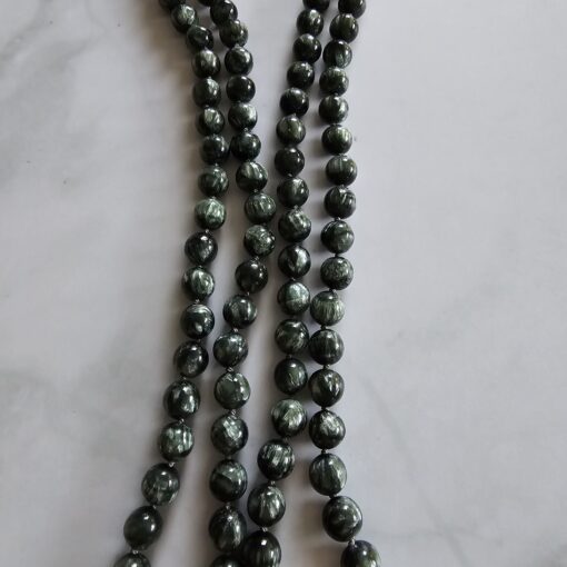 Seraphinit-Mala (2) mit Seraphinit-Anhänger (Oval) – Bild 9