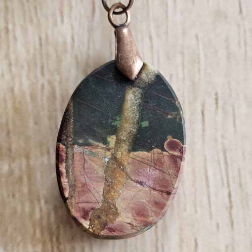 Jaspis („Picasso-Jaspis“) -Mala (1) mit „Picasso-Jaspis“-Anhänger und Armband – Bild 9