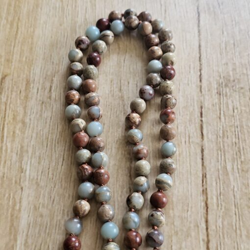 Jaspis („Shoushan-Jaspis") -Mala (2) mit Baumwollquaste: – Bild 9