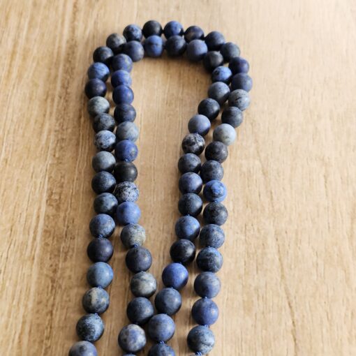 Dumortierit (matt) -Mala (3) mit Baumwollquaste – Bild 9