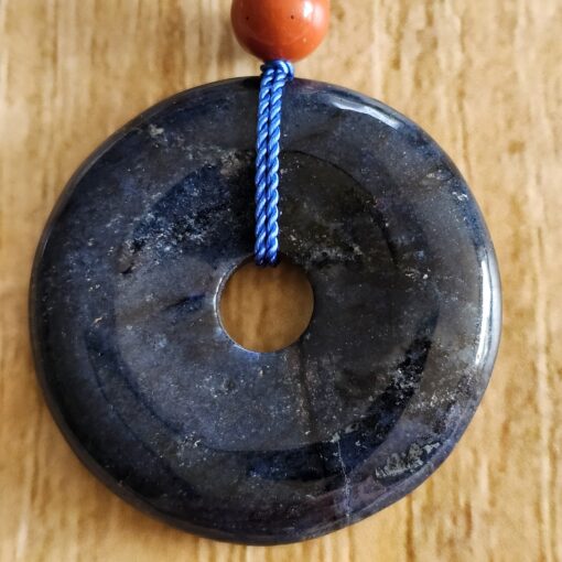 Dumortierit-Jaspis (rot) -Mala (1) mit Dumortierit-Donut und Armband – Bild 9