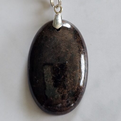 Granat (facettiert) -Rauchquarz (facettiert) -Rosenquarz (facettiert) -Mala (1) mit Granat-Anhänger (Oval) und Armband – Bild 9