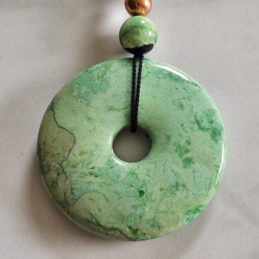 Variscit-Kupfer-Mala mit Variscit-Donut und Armband – Bild 10