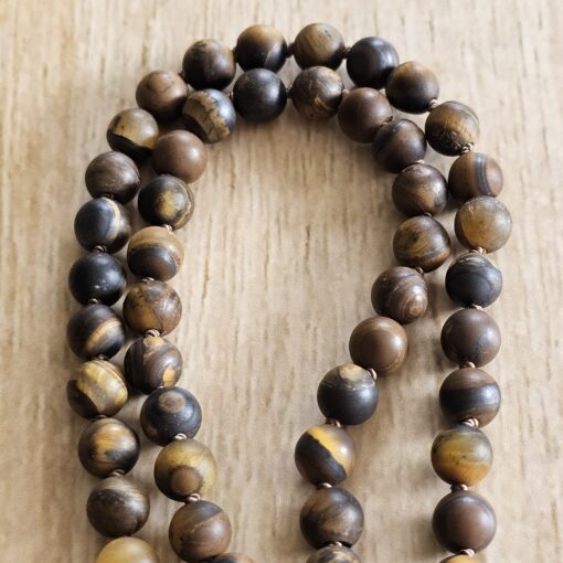 Tigerauge (matt) -Mala mit Seidenquaste – Bild 10