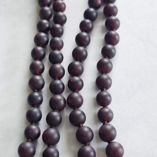 Granat (matt) -Mala mit Granat-Anhänger (Freiform) und Armband – Bild 11