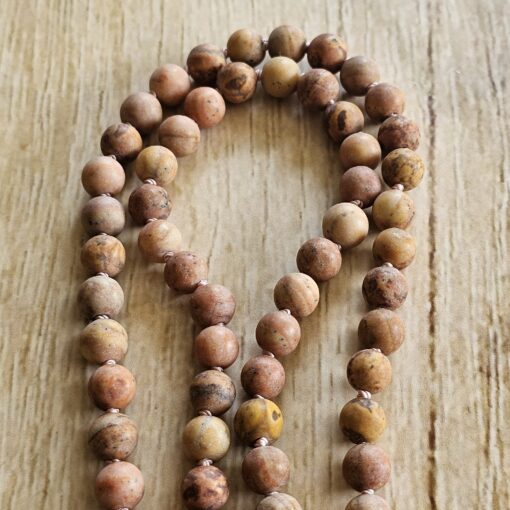 Jaspis (naturfarben und matt) -Mala (1) mit Baumwollquaste – Bild 11
